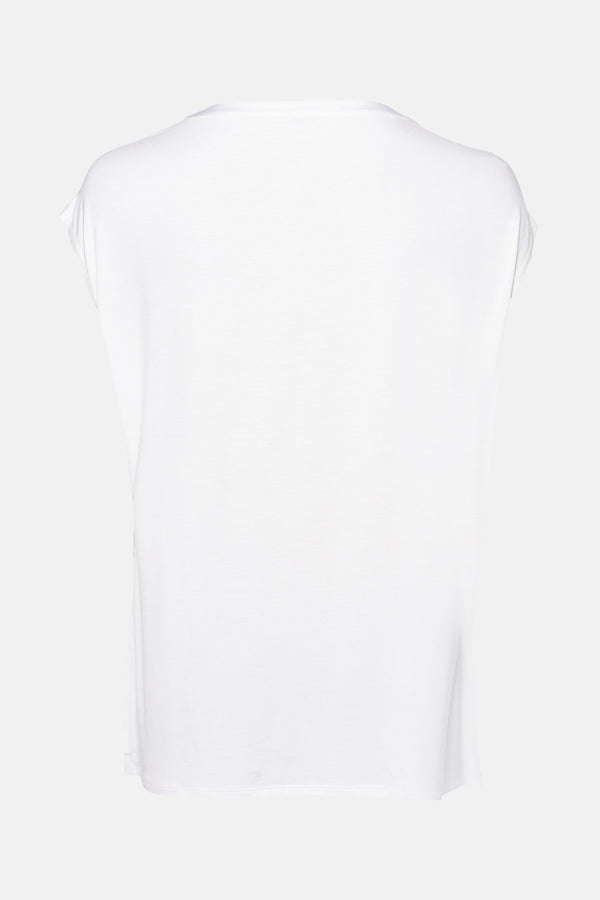 Top uni manches courtes Blanc - COMMA
