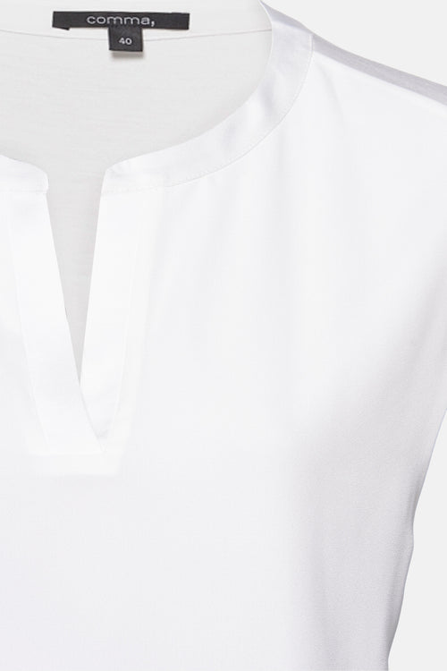 Top uni manches courtes Blanc - COMMA