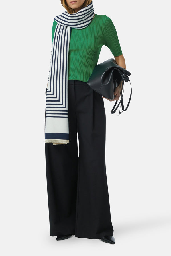 Pull col rond VERT - COMMA