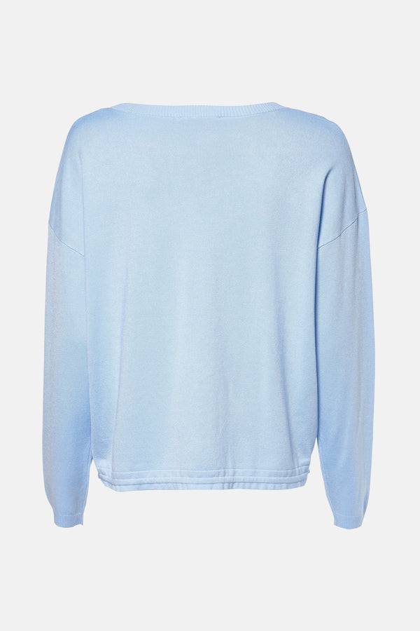 Pull col rond Bleu - COMMA