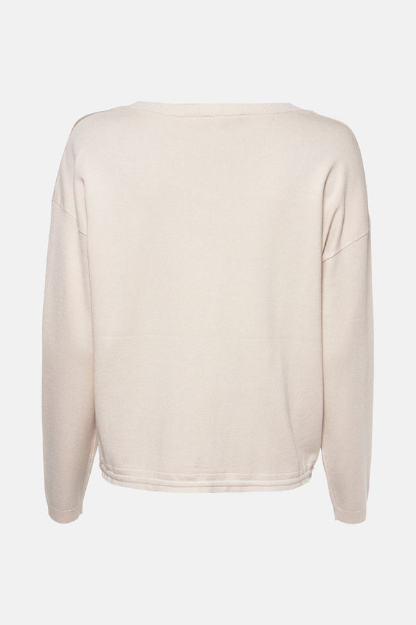 Pull col rond Beige - COMMA