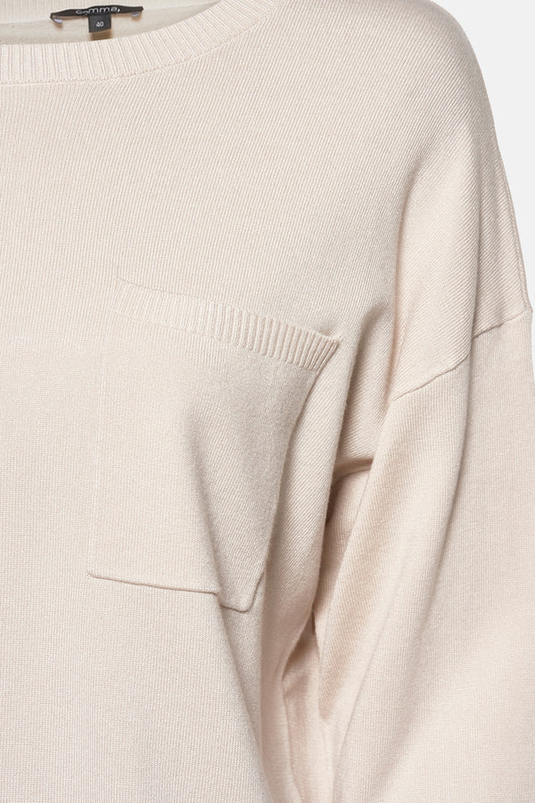 Pull col rond Beige - COMMA