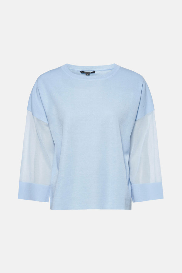 Pull col rond Bleu - COMMA