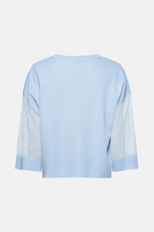 Pull col rond Bleu - COMMA