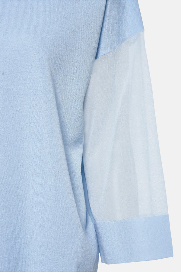 Pull col rond Bleu - COMMA