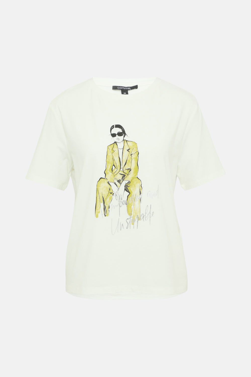 T-shirt (korte mouwen) Wit - COMMA