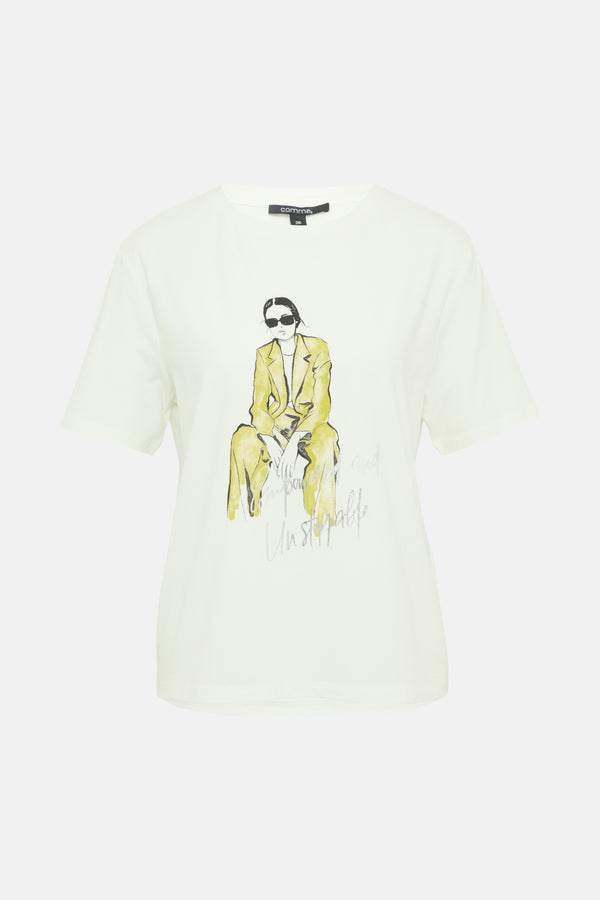 T-shirt (manches courtes) Blanc - COMMA