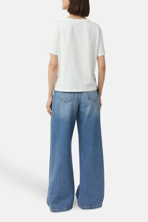Top uni manches courtes Blanc - COMMA