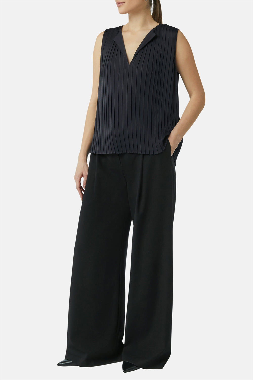 Blouse (zonder mouwen) Blauw - COMMA