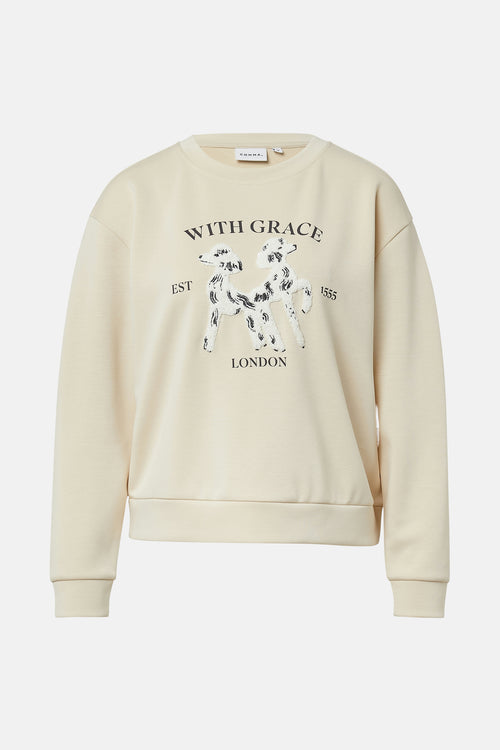 Sweat col rond beige - COMMA