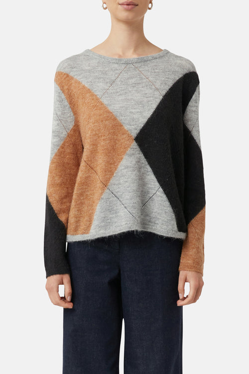 Pull à col rond - multicolore