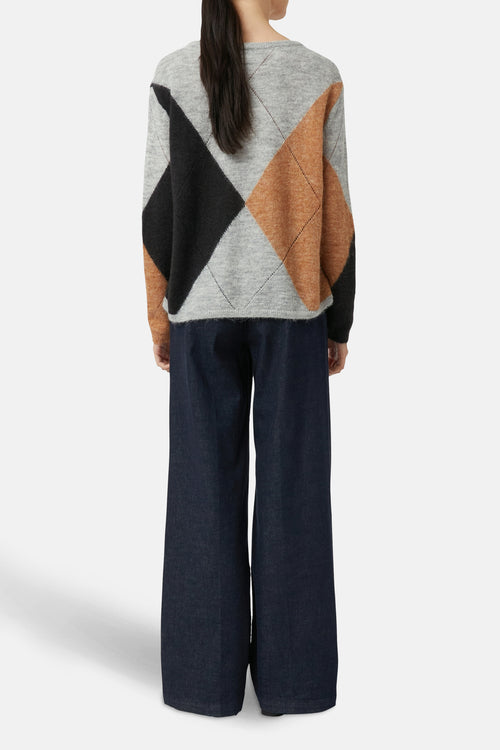 Pull à col rond - multicolore
