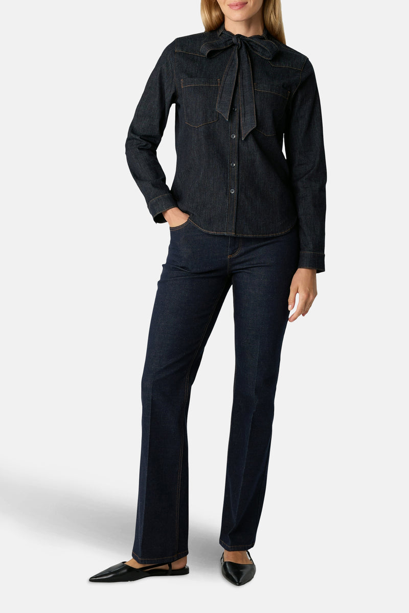 Hemd met lange mouwen - dark blue denim