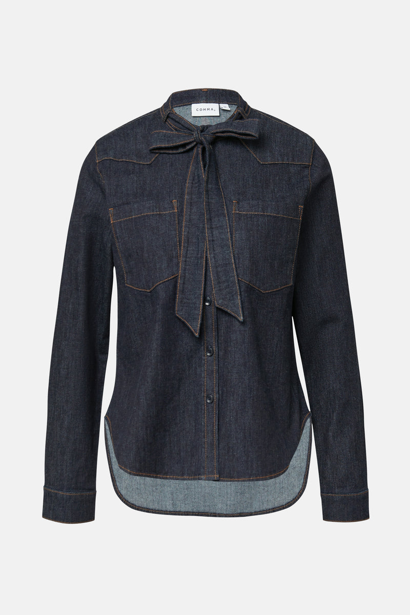 Hemd met lange mouwen - dark blue denim