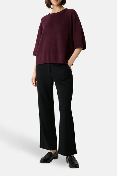 Pull met ronde hals - Bordeaux