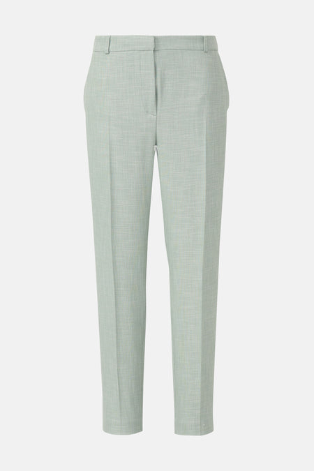 Groene kostuumbroek van COMMA, met een subtiele textuur en een elegante snit.