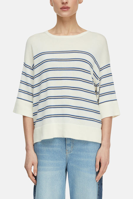 Pull col rond multicolore - COMMA