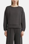 Sweater met ronde hals bruin - COMMA