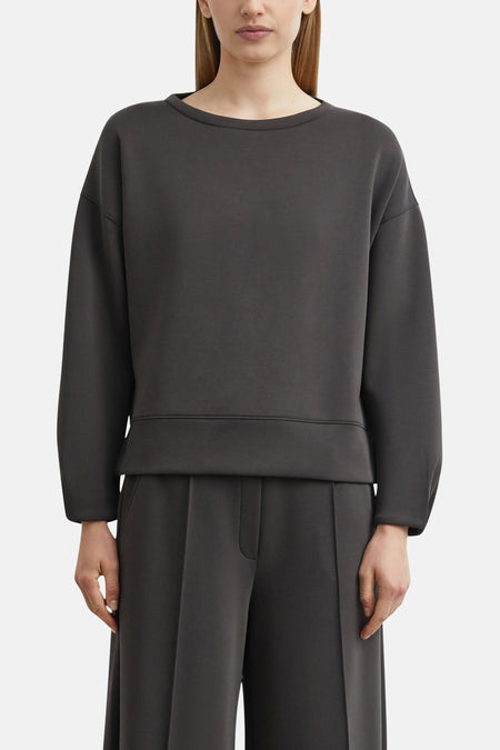Sweater met ronde hals bruin - COMMA