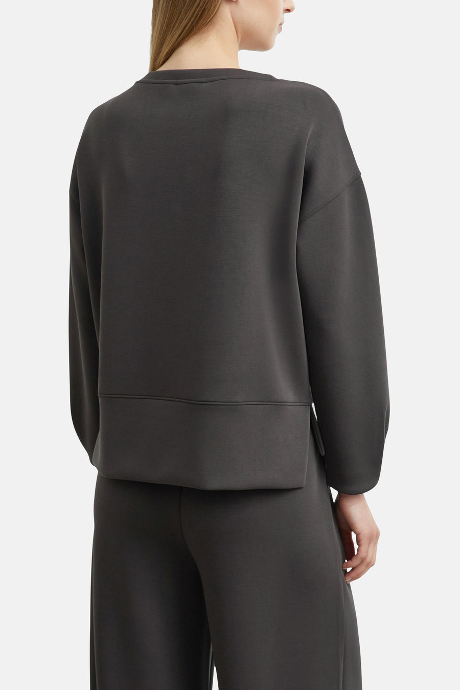 Sweater met ronde hals bruin - COMMA