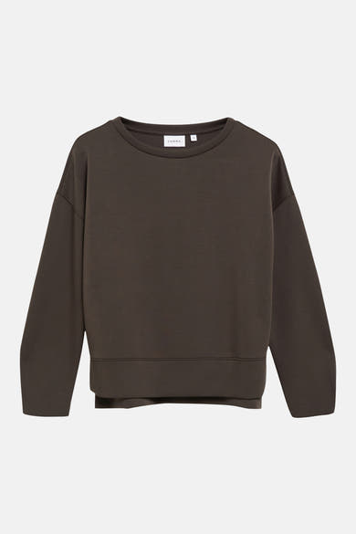 Sweater met ronde hals bruin - COMMA