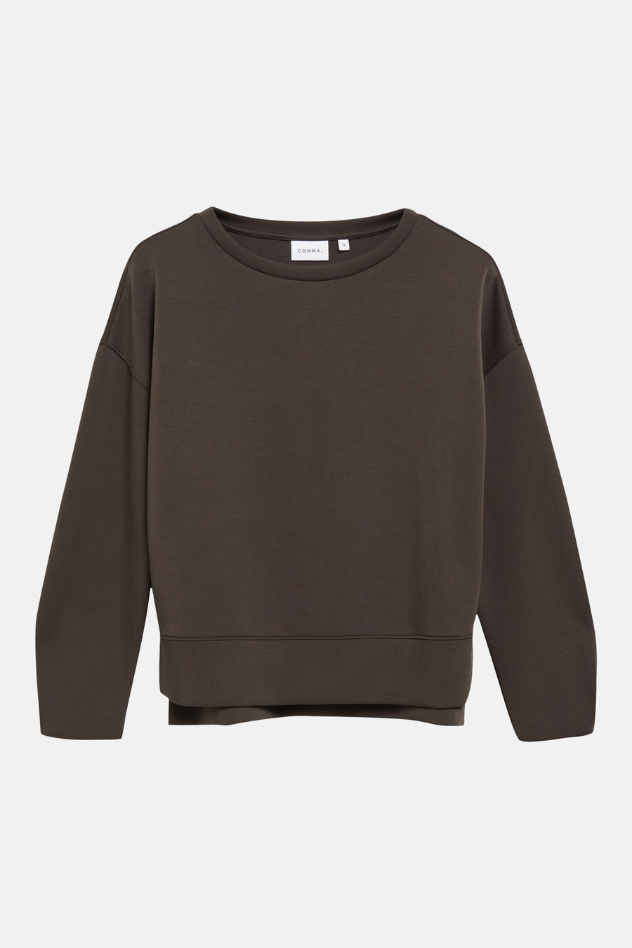 Sweater met ronde hals bruin - COMMA