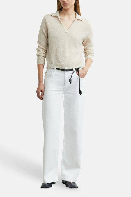 Pull col V beige - COMMA