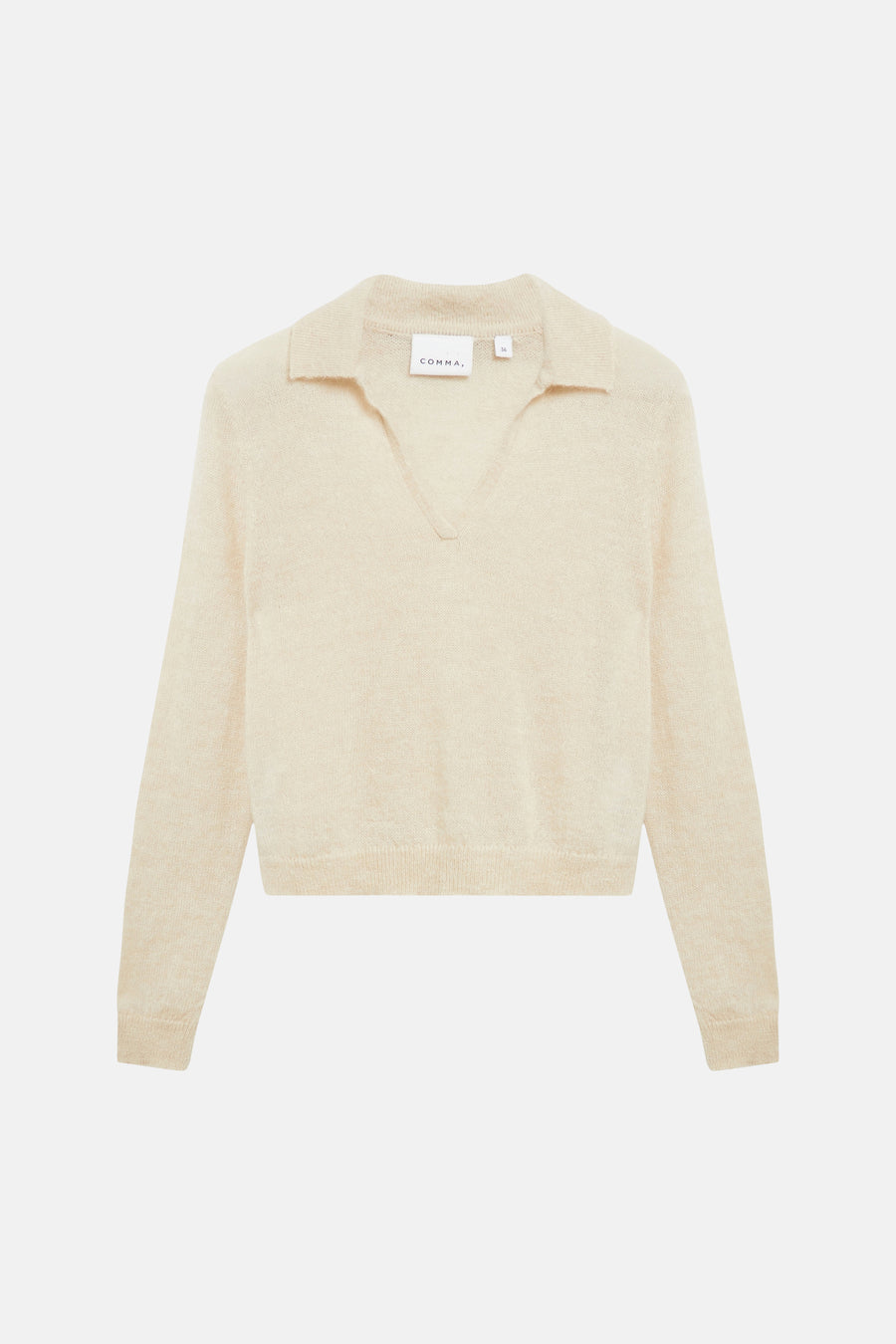 Pull col V beige - COMMA