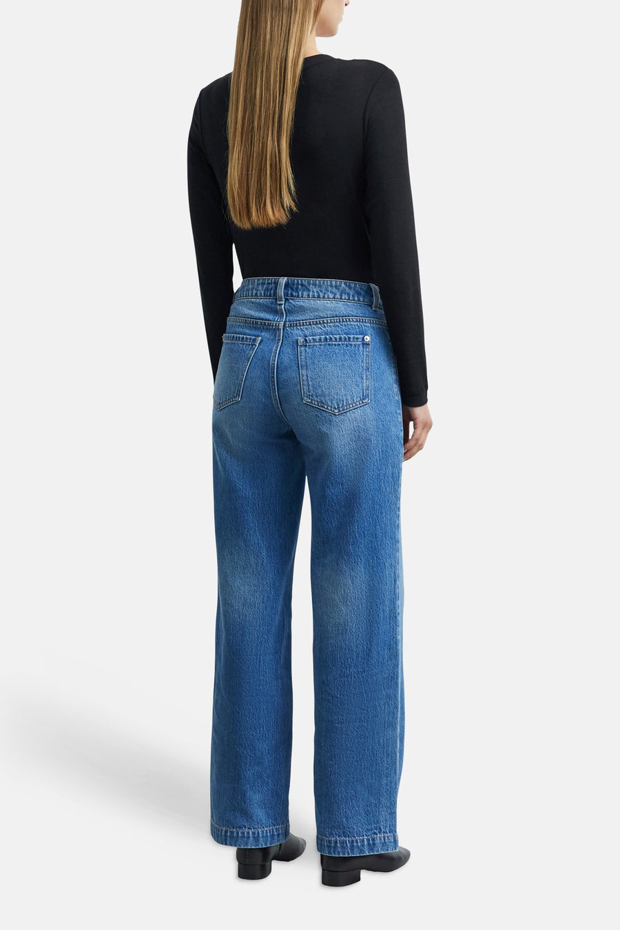 Jean large mid blue denim - COMMA