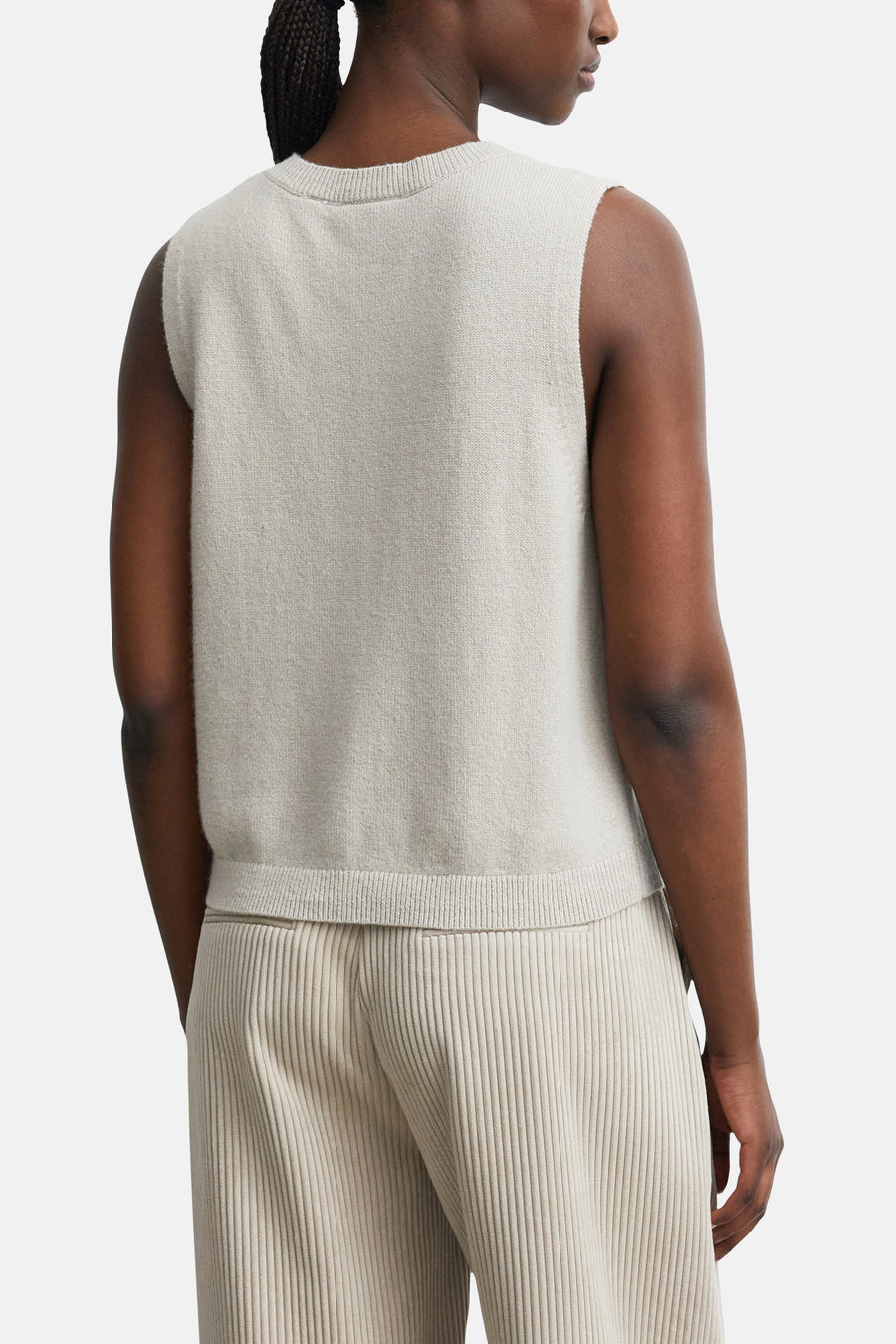 Gilet zonder mouwen - beige