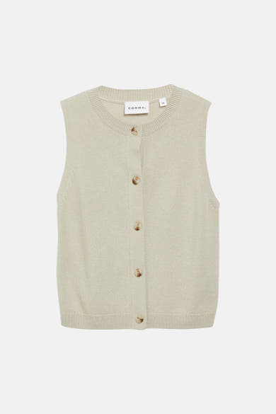 Gilet zonder mouwen - beige