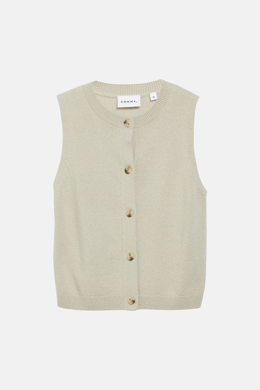 Gilet zonder mouwen - beige