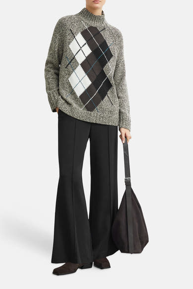Pull col montant brun - COMMA