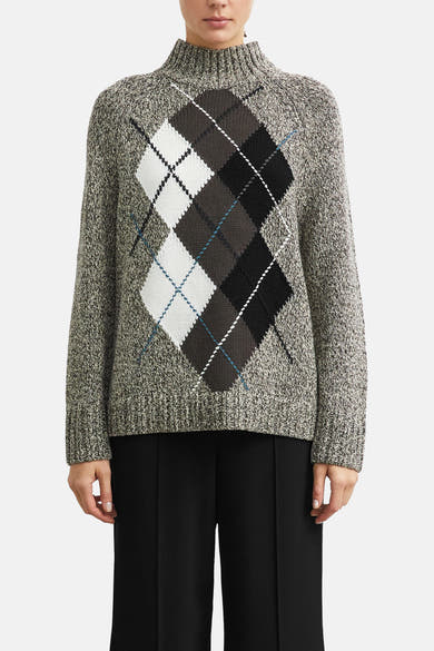 Pull col montant brun - COMMA