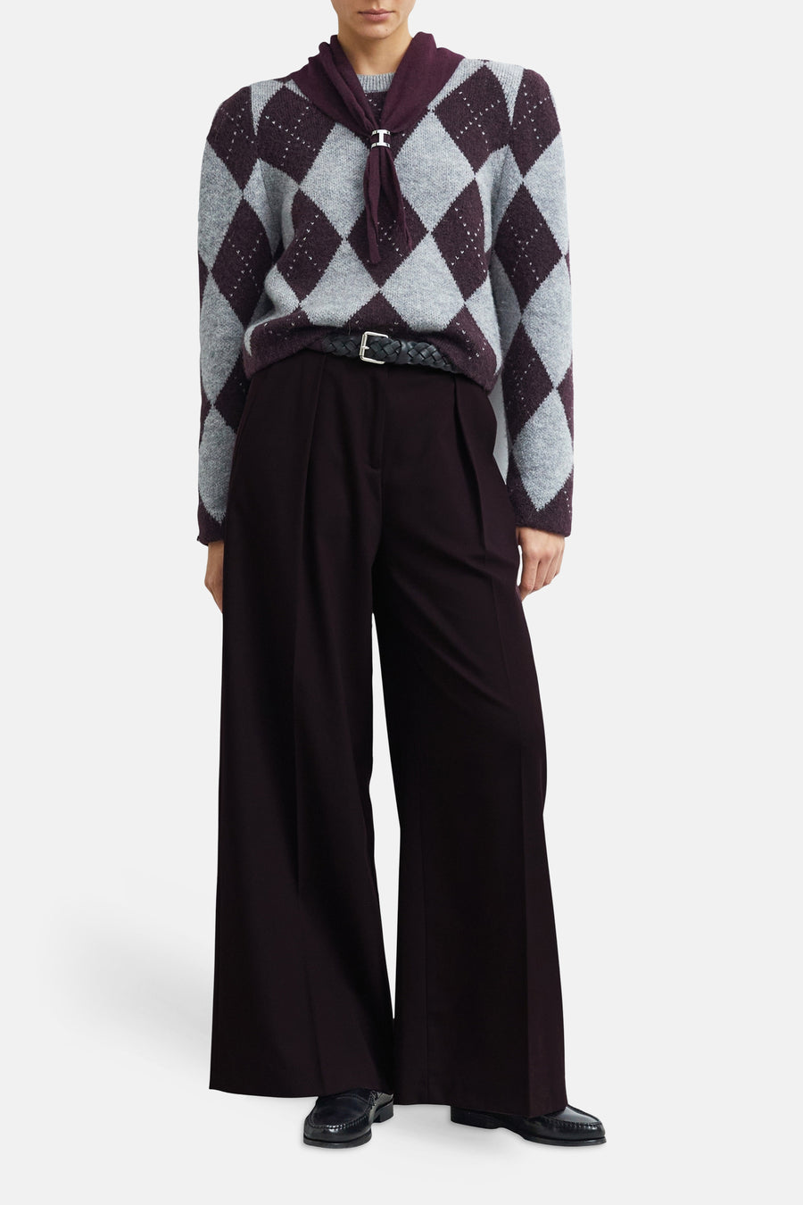 Pull col rond multicolore - COMMA
