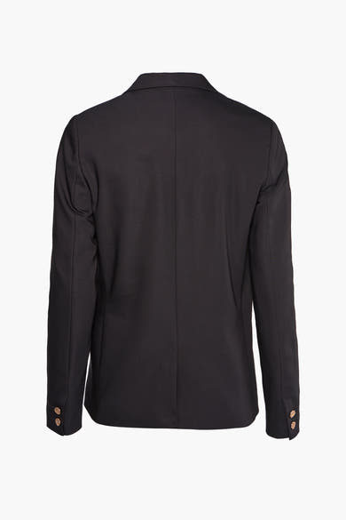 Blazer noir de Morgan de Toi avec boutons dorés aux poignets, vue de dos.
