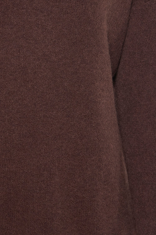 Pull met V-hals - bruin