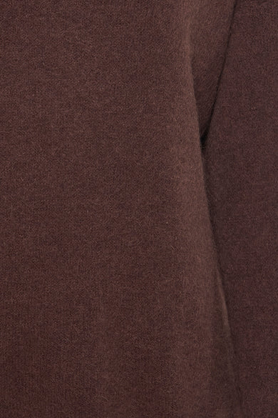 Pull met V-hals - bruin