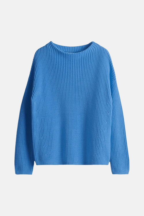 Pull met ronde hals - blauw