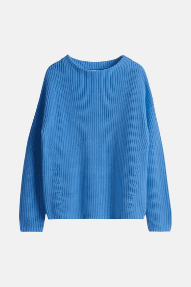 Pull met ronde hals - blauw