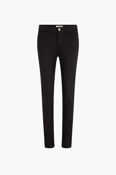 Pantalon coloré noir de Morgan, coupe ajustée, avec poches avant et arrière.