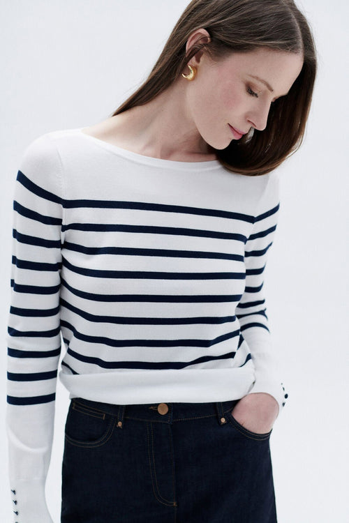 Pull col rond Écru - CAROLL