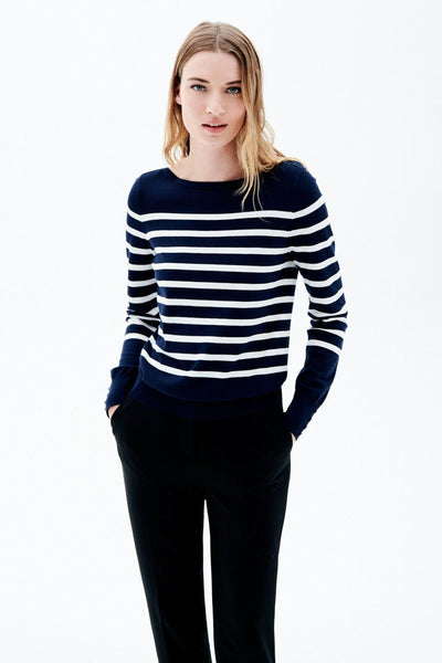 Pull col rond Bleu - CAROLL