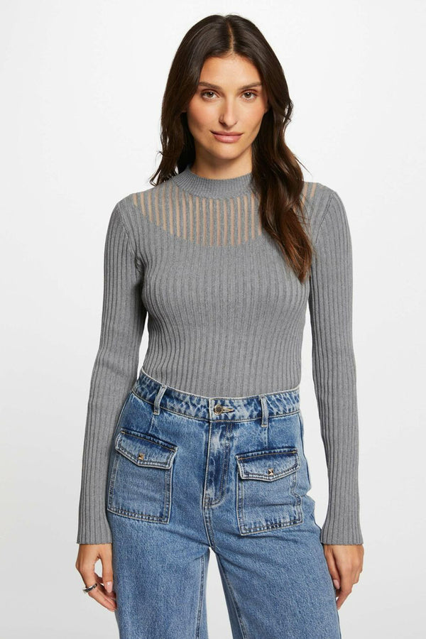 Pull col rond Gris - Morgan de Toi