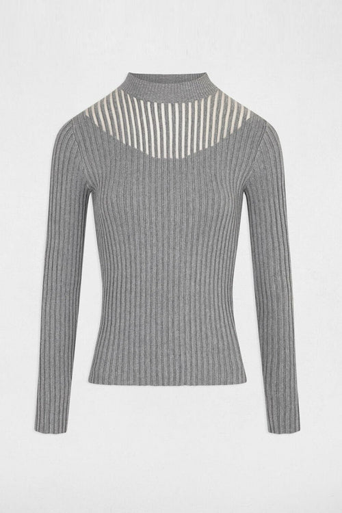 Pull col rond Gris - Morgan de Toi
