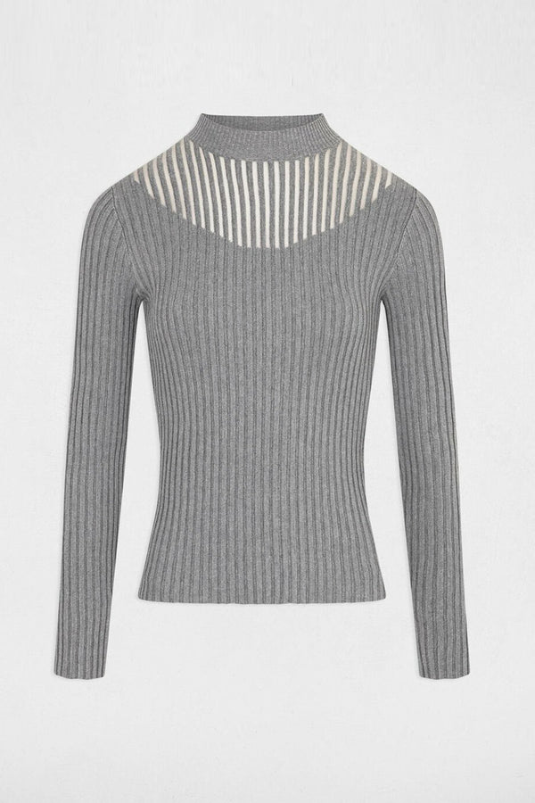 Pull col rond Gris - Morgan de Toi