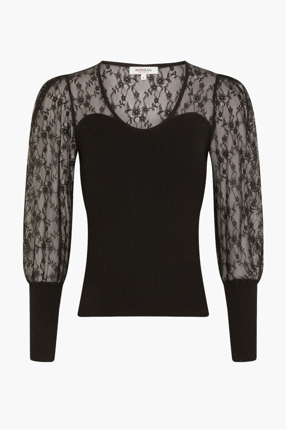Pull col rond Noir - Morgan de Toi