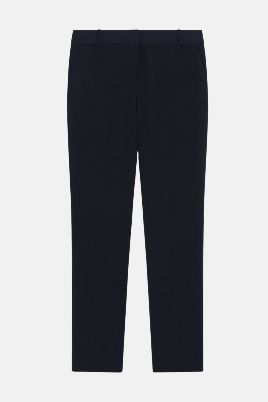 Pantalon de costume bleu de CAROLL, coupe droite et poches discrètes.