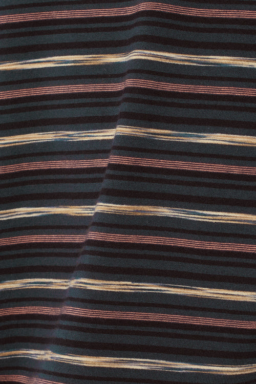 T-Shirt Crewneck Multi Coloured Stripes