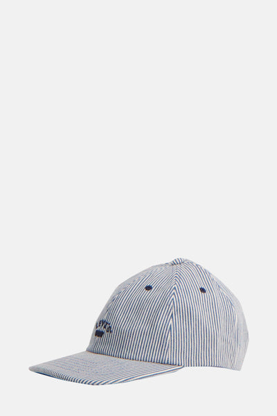 Blauw-wit gestreepte pet van Levi's® Accessories, met geborduurd logo aan de voorkant.